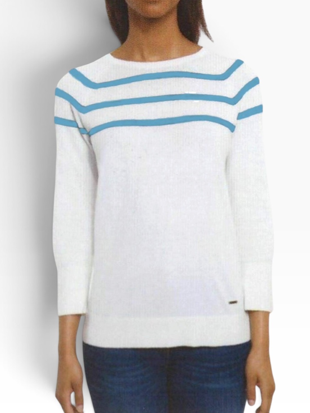 Nautica Long‑Sleeve Top NWT | Medium • Classic Stripe • Soft Knit Pullover